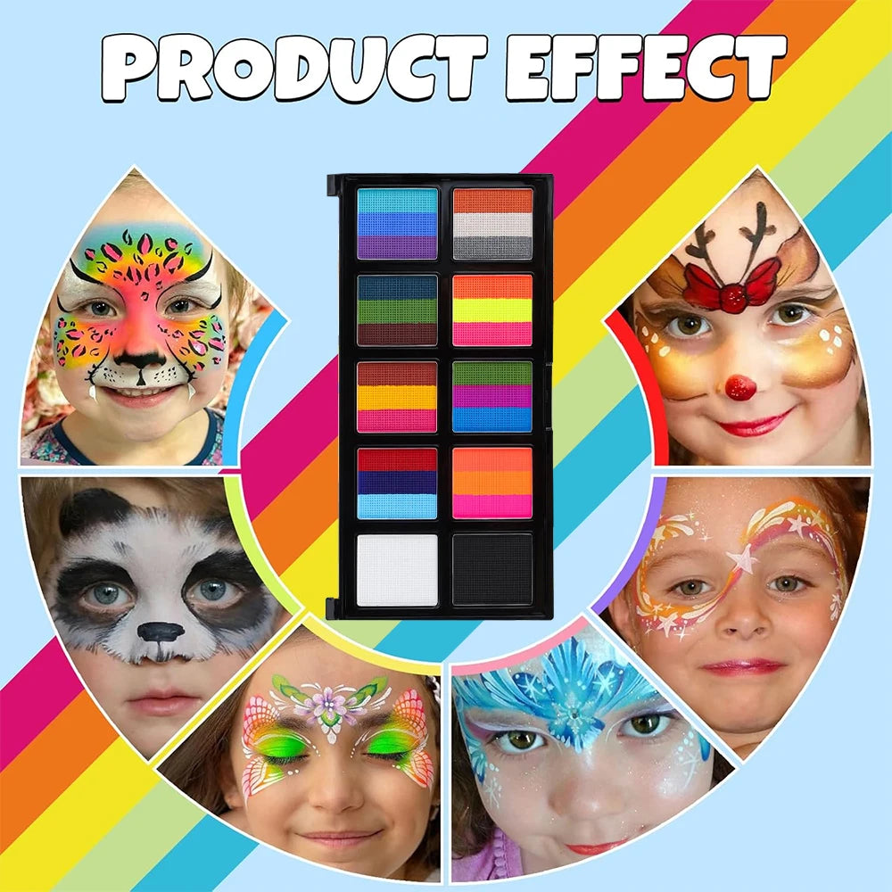 Kit Todo en Uno de Pintura Facial Corporal para Arte Creativo
