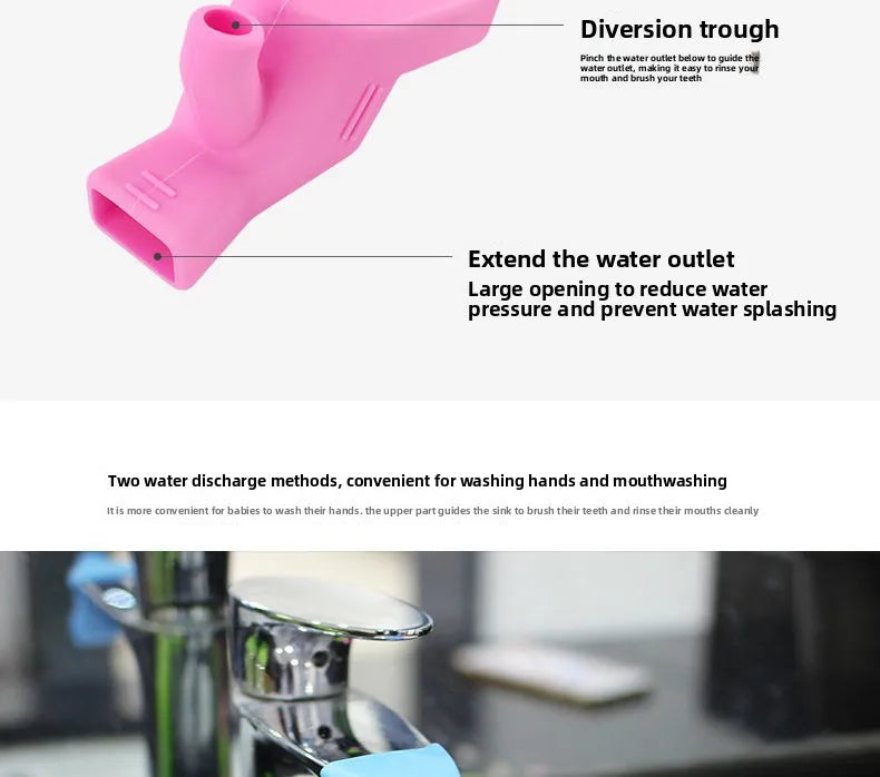 Flexible Silicone Faucet Extender for Sink & Bathroom