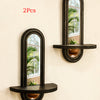 Arched Wall Shelf with Mirror — Modern Geometric Design