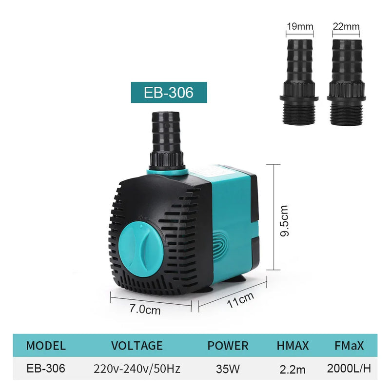 Submersible Water Pump for Aquariums and Fish Ponds