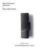 Black Alcantara and Napa leather car roof handle cover for the Sport Series