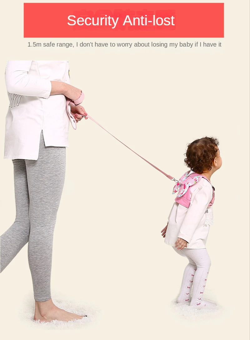 Toddler Safety Harness with Cute Backpack and Parent Wristband