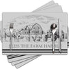 Floral Linen Placemats for Dining Table