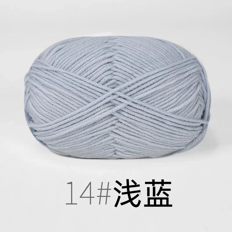 4-Ply Soft Cotton Blend Yarn for Knitting and Crochet