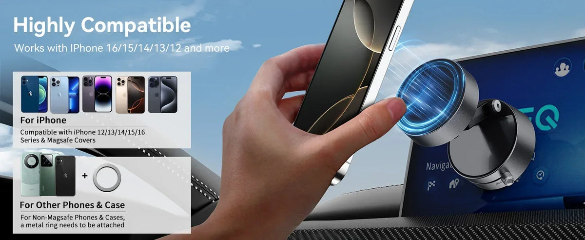 Magnetic Retractable Car Phone Mount