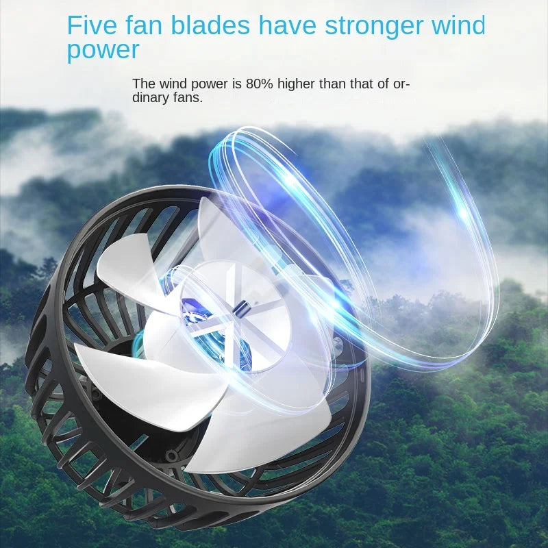 Dual-Head USB Car Seat Cooling Fan