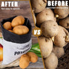 Large Drawstring Canvas Storage Bags with Side Zipper for Vegetables and Fruits