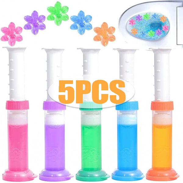 Flower-Shaped Toilet Bowl Cleaning Gel Stamp