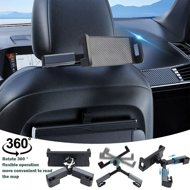 Adjustable Car Headrest Tablet and Phone Mount