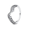 Sterling Silver Heart Ring with Cubic Zirconia
