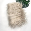 Fluffy beige faux fur fabric for DIY sewing, doll hair, and cosplay