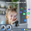 4K Ultra HD Webcam with Built-In Microphone