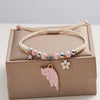 Enamel Cat & Flower Charm Bracelet