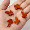 Natural Stone Cross Pendant Charm for Jewelry Making
