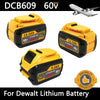 Yellow and black DCB609 lithium ion battery for Dewalt power tools
