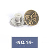 No-Sew Replacement Jeans Buttons - 17mm Metal Snap Buttons