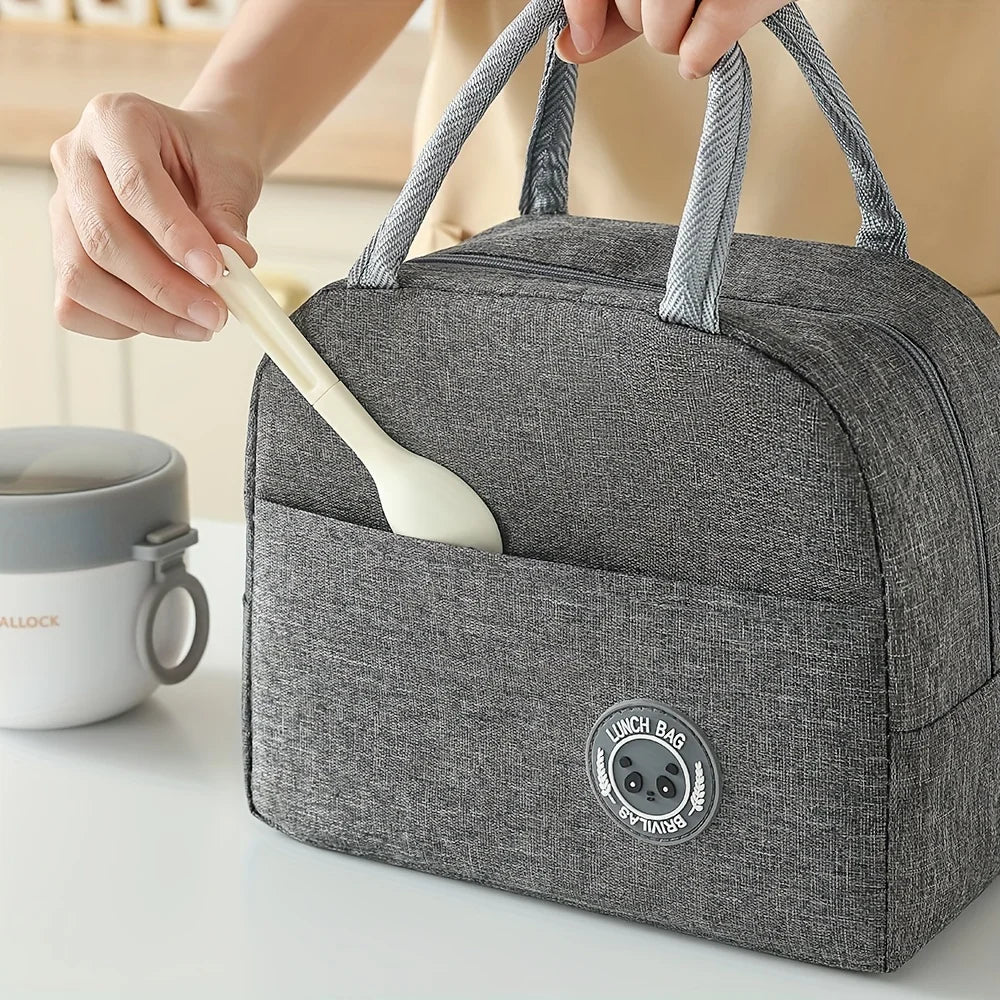 3-Piece Insulated Lunch Box Set with Reusable Cutlery