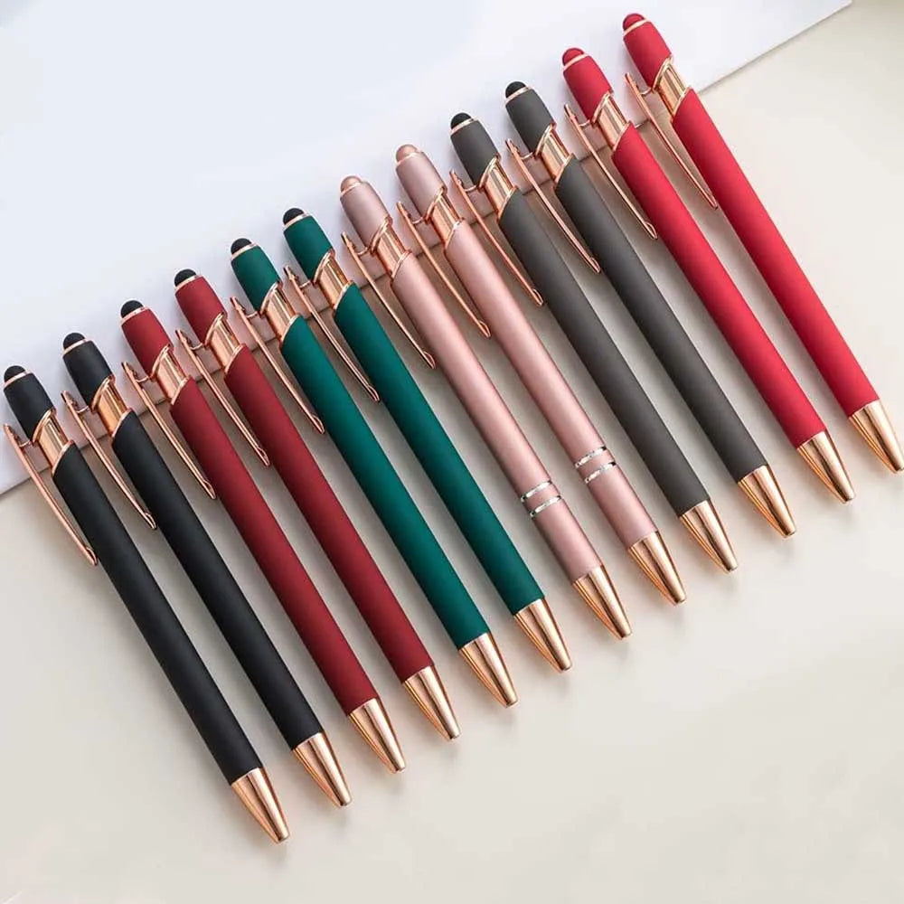 2-in-1 Stylus Pen with Retractable Ballpoint – Pack of 5