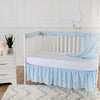 Two-Layer Ruffled Crib Bed Skirt for Standard and Toddler Beds