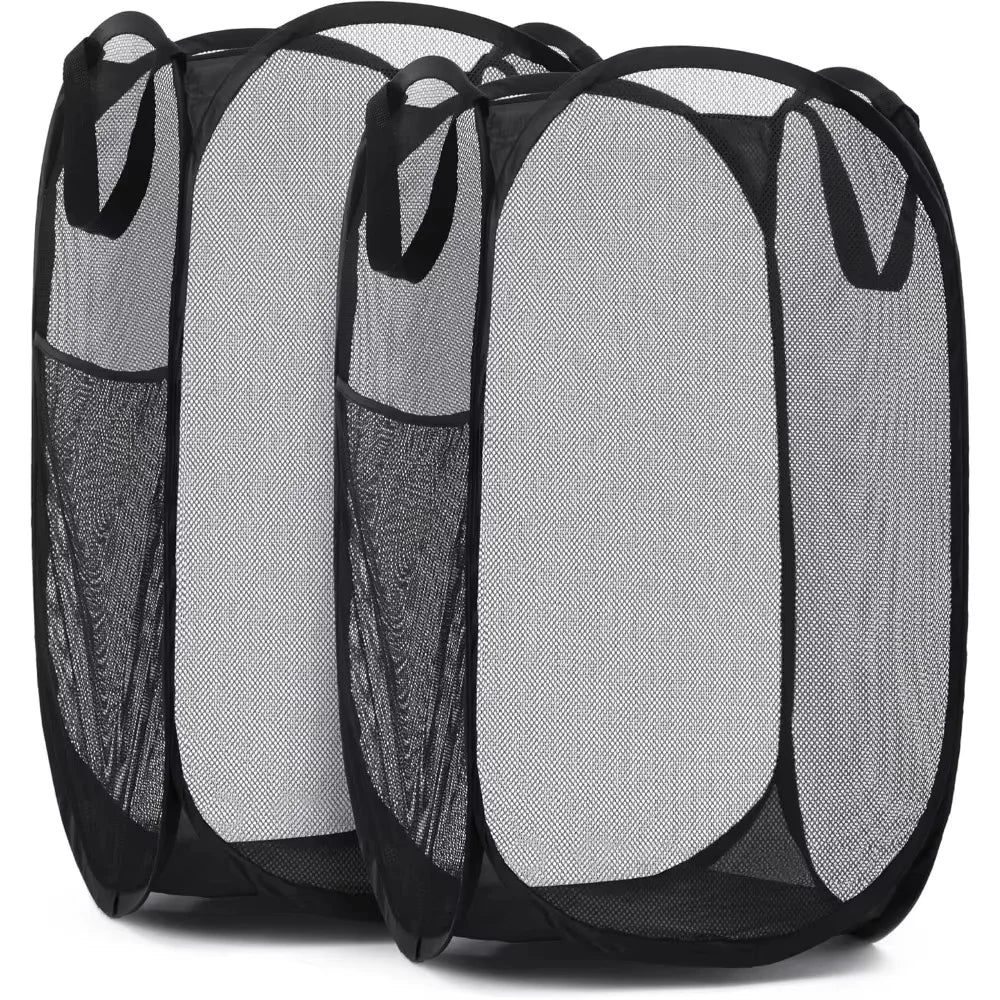 Collapsible Mesh Laundry Basket with Handles