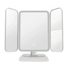 Tri-Fold LED Lighted Makeup Mirror with 3x/2x/1x Magnification