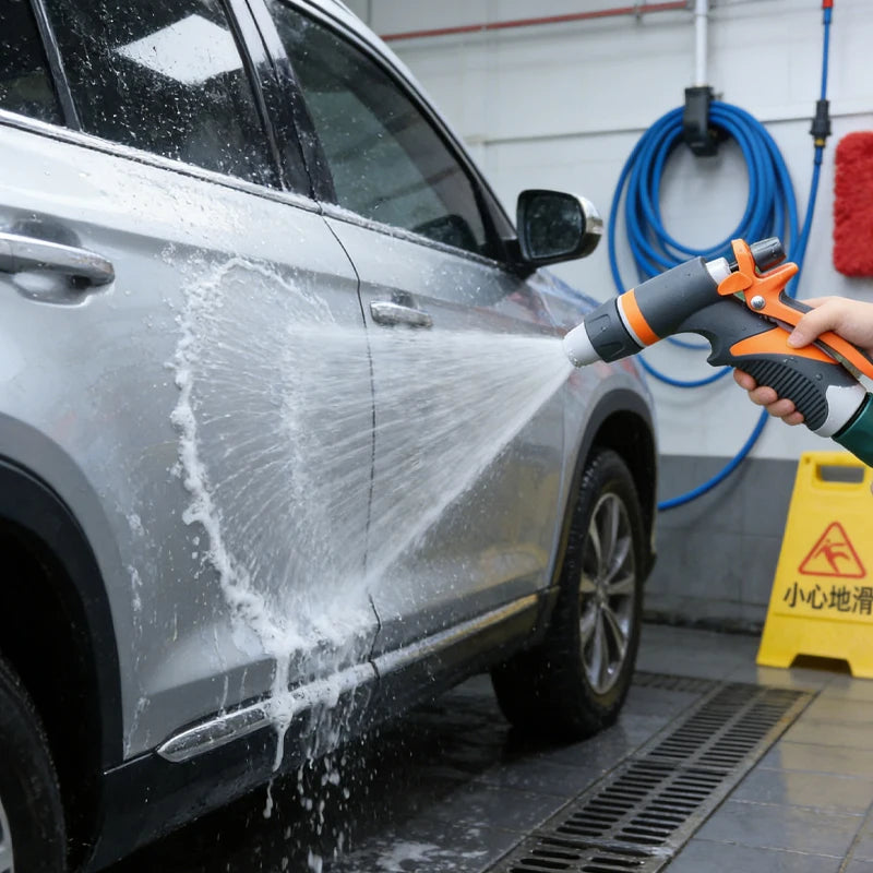 Flexible Expandable Garden Hose with High-Pressure Spray Gun