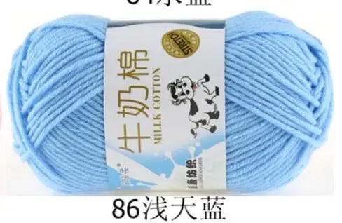 Milk Cotton Crochet Yarn – Soft, Durable Knitting Thread in 91 Colors