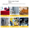 A collection of various paint applications including car, wall, furniture, and metal painting examples.