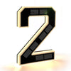 Modern Solar-Powered LED House Number Sign
