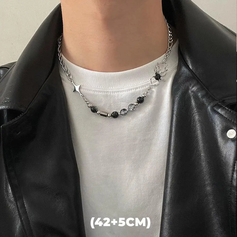Double-Layer Star Pendant Necklace