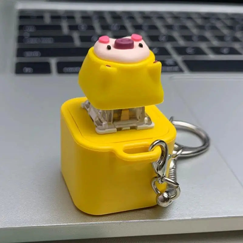 Croaking Frog Fidget Toy Keychain with Sound and LED Lights