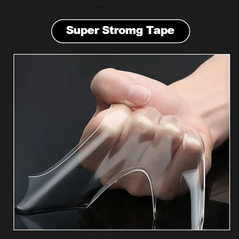 Transparent Nano Double-Sided Tape – Strong, Reusable & Waterproof
