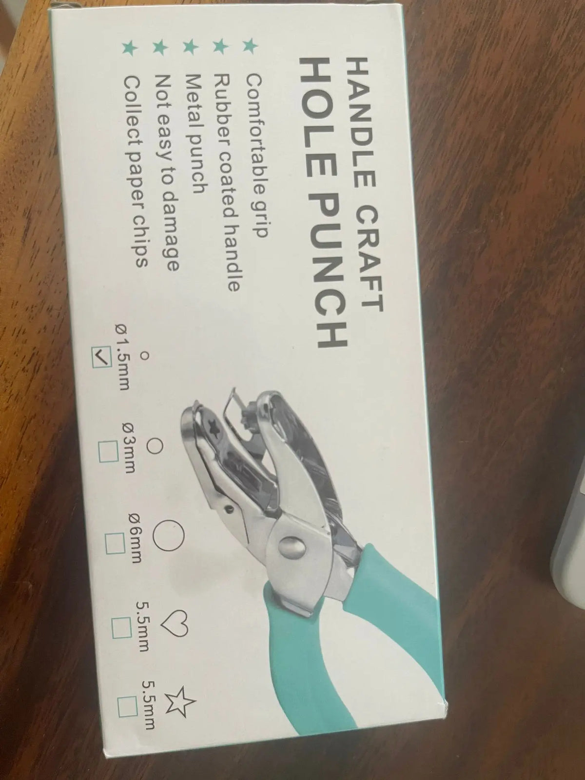 Metal Single-Hole Punch for Scrapbooking and Crafts