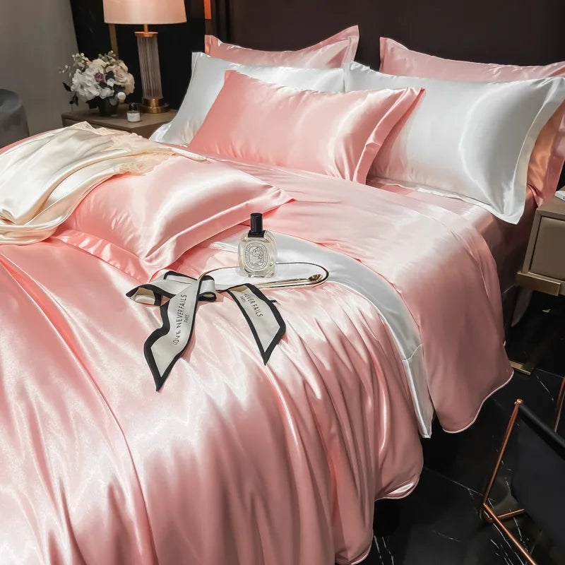 Housse de Couette en Satin de Soie Premium