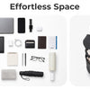 A black laptop backpack filled with various electronic gadgets and accessories.