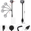 USB Music-Activated LED Projection Light with Flexible Neck