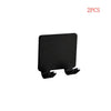 Two black aluminum wall-mounted adhesive razor holders.