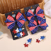 Patriotic Star Bow Hair Clips for Girls