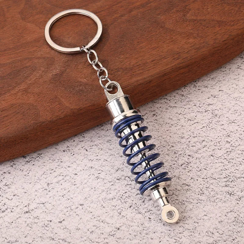 Gearbox Keychain with Turbo Hub and Brake Disc Pendant