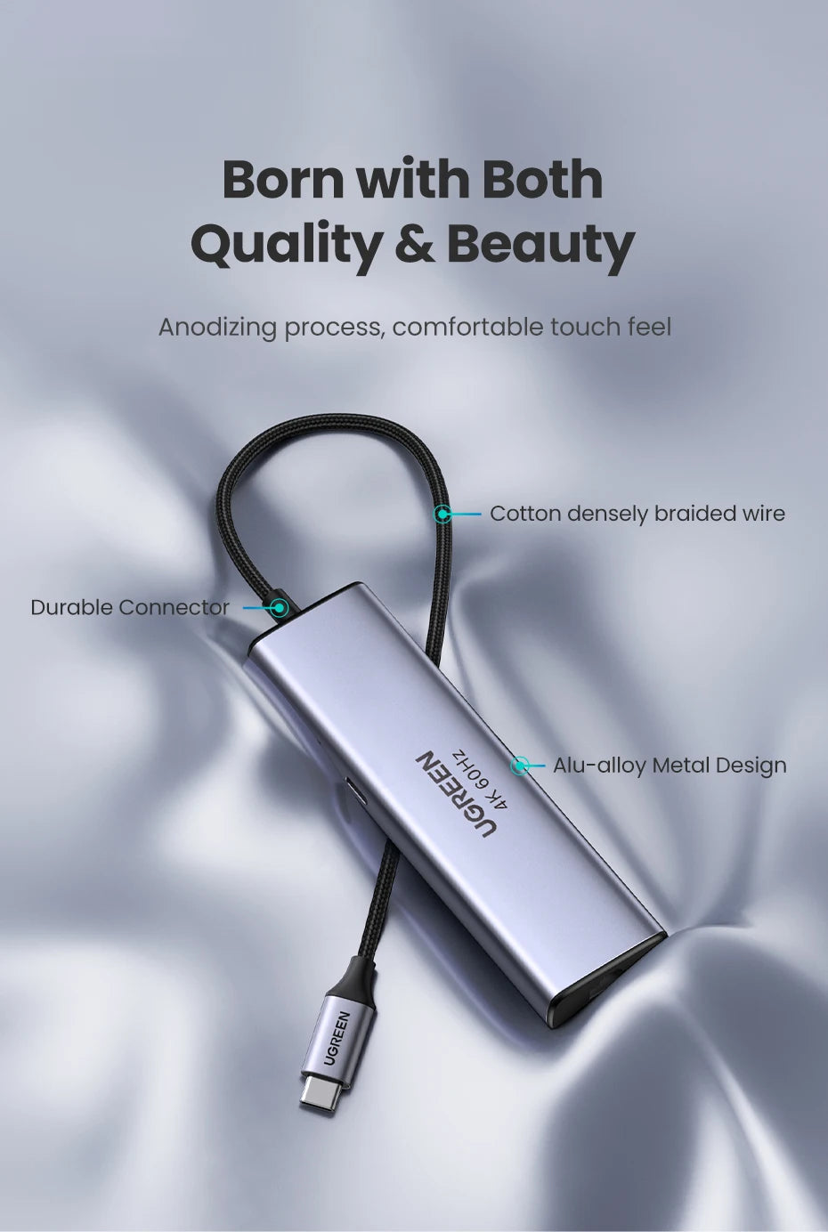 7-in-1 USB-C Hub with 4K HDMI, Gigabit Ethernet, and 100W Power Delivery
