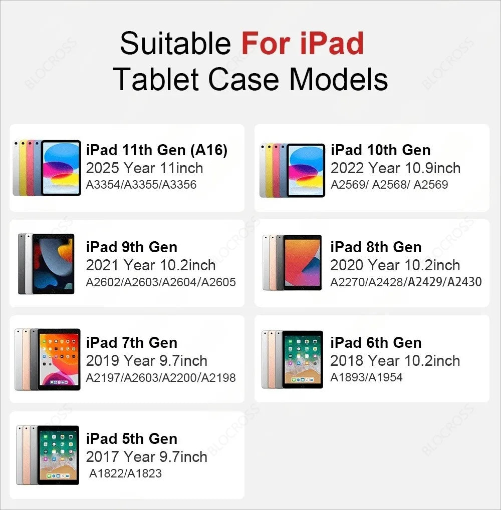 Shockproof Stand Case for iPad with Built-in Kickstand