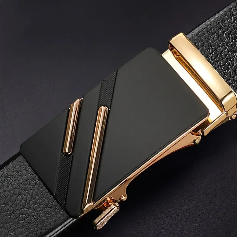 Men's Automatic Buckle Leather Belt
