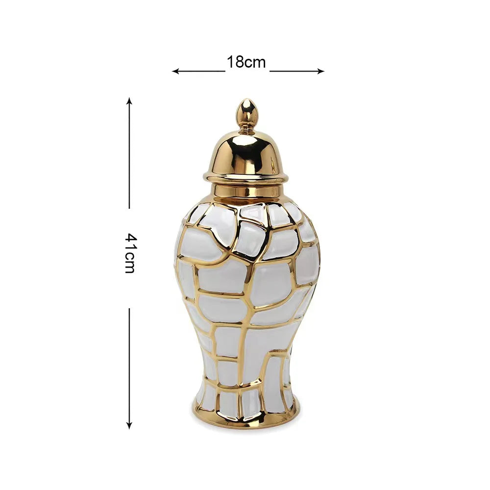 Nordic Ceramic Electroplated Tabletop Vase
