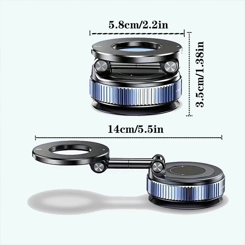 360° Magnetic Car Phone Holder with Vacuum Suction