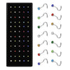 Stainless Steel Nose Studs with Crystal Accents