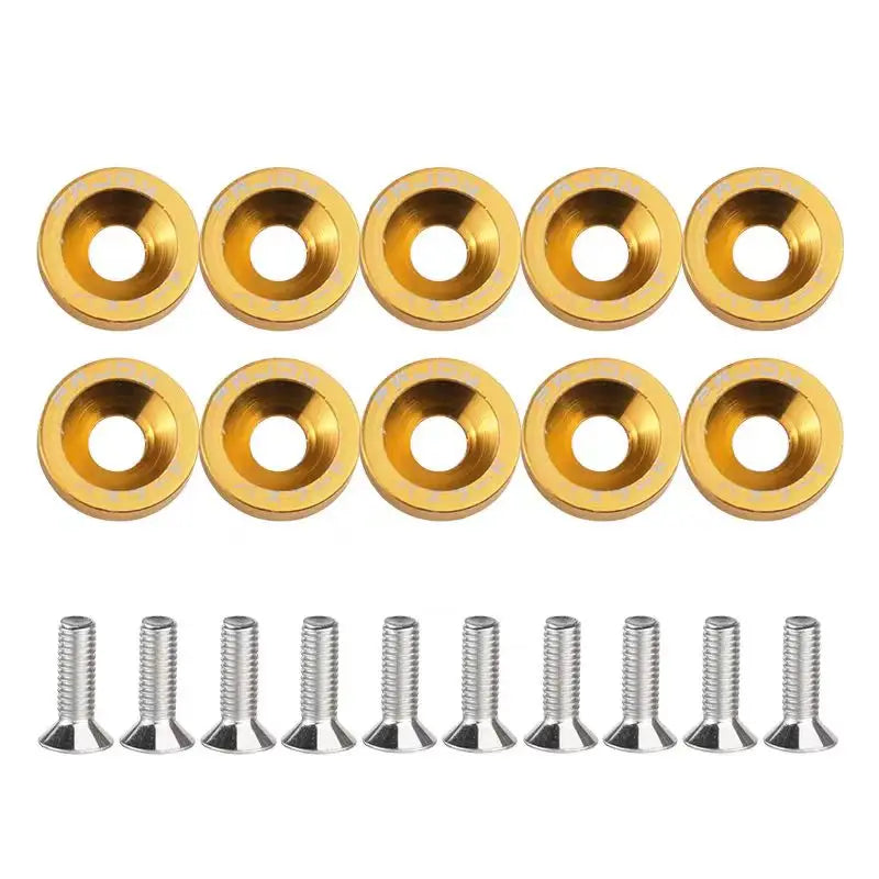 Anodized Aluminum Washer and Bolt Kit for Car Customization