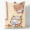 Cozy Cartoon Flannel Throw Blanket for Kids and Sofa