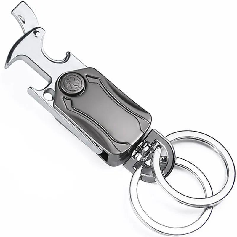 Multifunctional Zinc Alloy Keychain with Bottle Opener