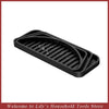 Black silicone refrigerator drip tray with raised ridges