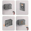A stainless steel clothesline with a lock switch and an adjusting elastic is shown in various angles.
